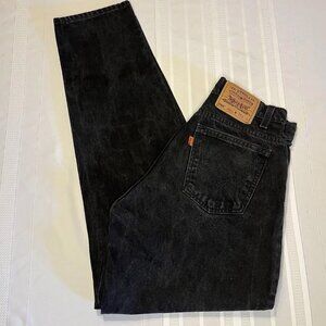 Vintage 90s Levis 560 Orange Tab Jeans 30x32 (28x32) Black Loose Tapered Faded